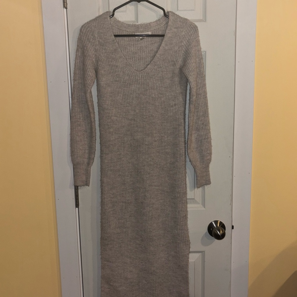 Chic Knit Maxi Dress in Gray - Picture 1 of 2